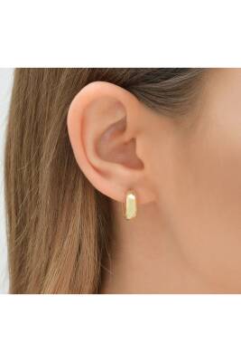 14 Ayar Altın Altın Halka Küpe - 2