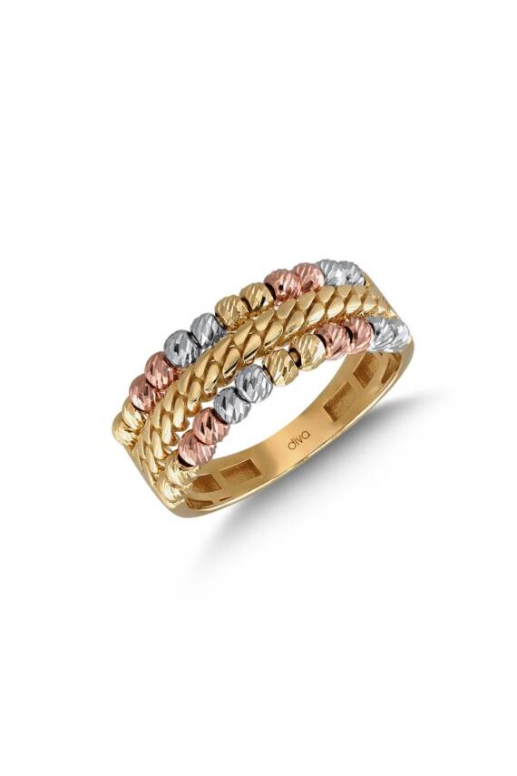 14 Ayar Altın Dorika Yüzük - 1