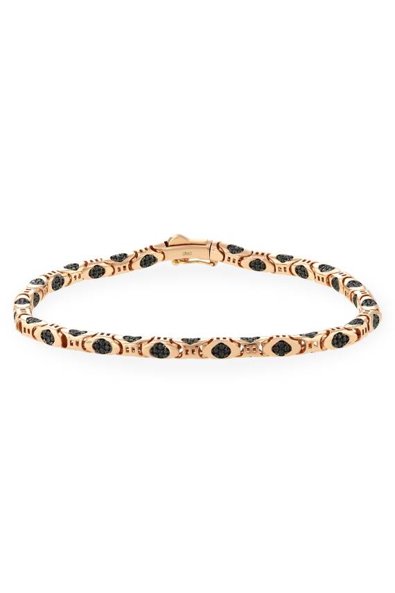 14 Ayar Altın Mavi Taşlı Erkek Bileklik - 1