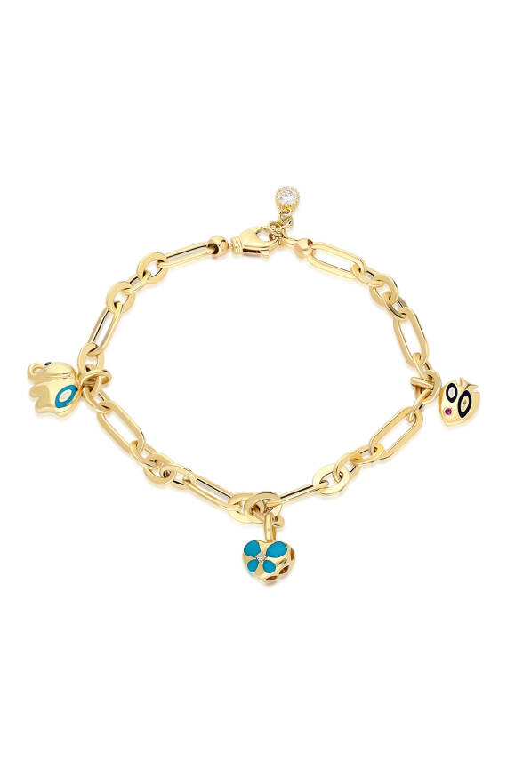 14 Ayar Altın Mineli Bileklik - 1