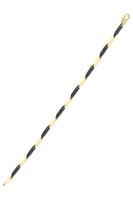 14 Ayar Altın Sade Erkek Bileklik - 2