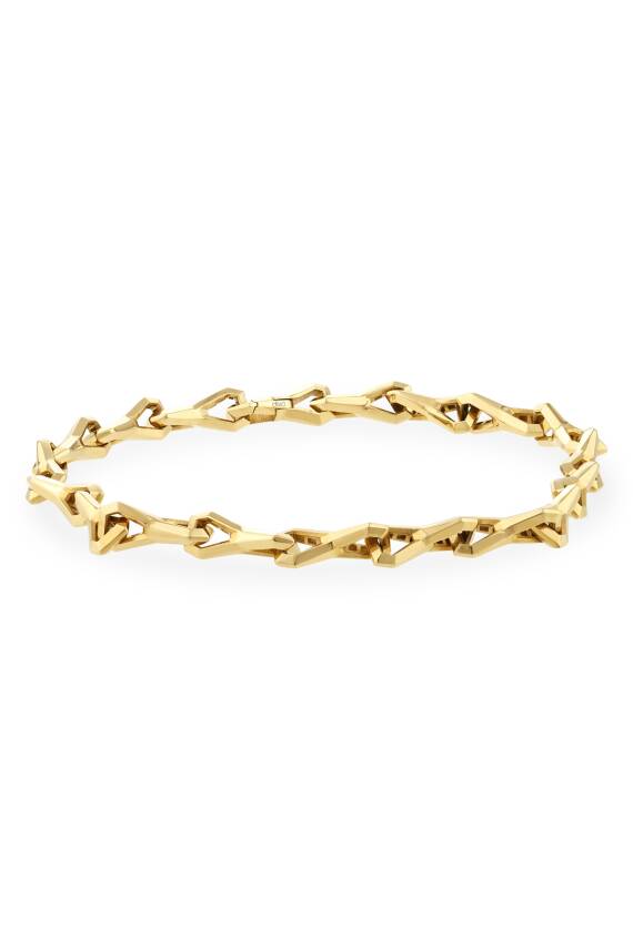 14 Ayar Altın Sade Erkek Bileklik - 1